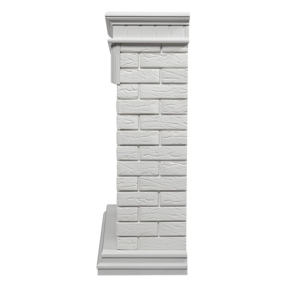 Каминокомплект: Очаг Electrolux EFP/P-3020LS N, портал Bricks 30 камень белый, белая эмаль — фото 4