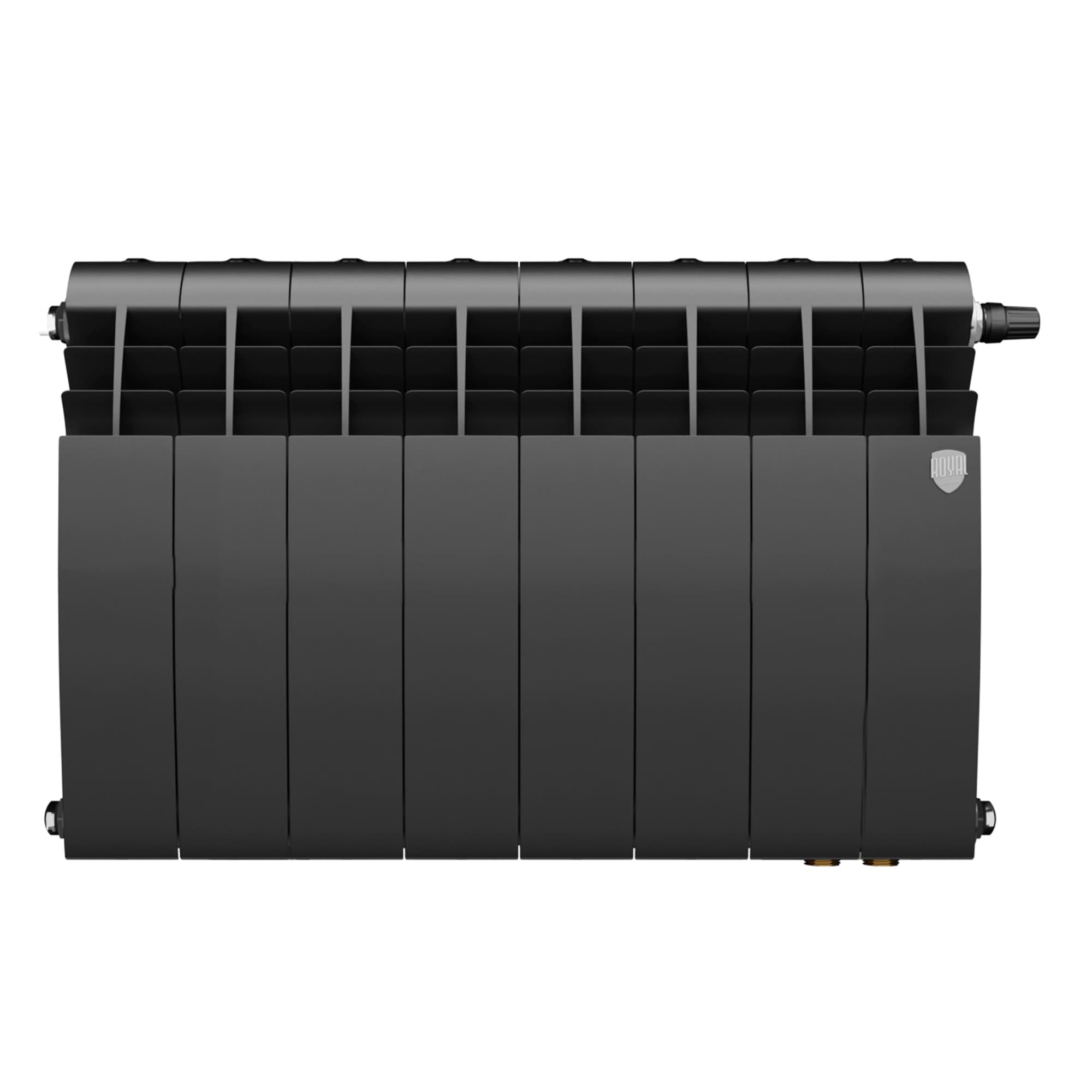 Радиатор биметаллический Royal Thermo BILINER B 350 Чёрный VR80 - 8 секц. — фото 2