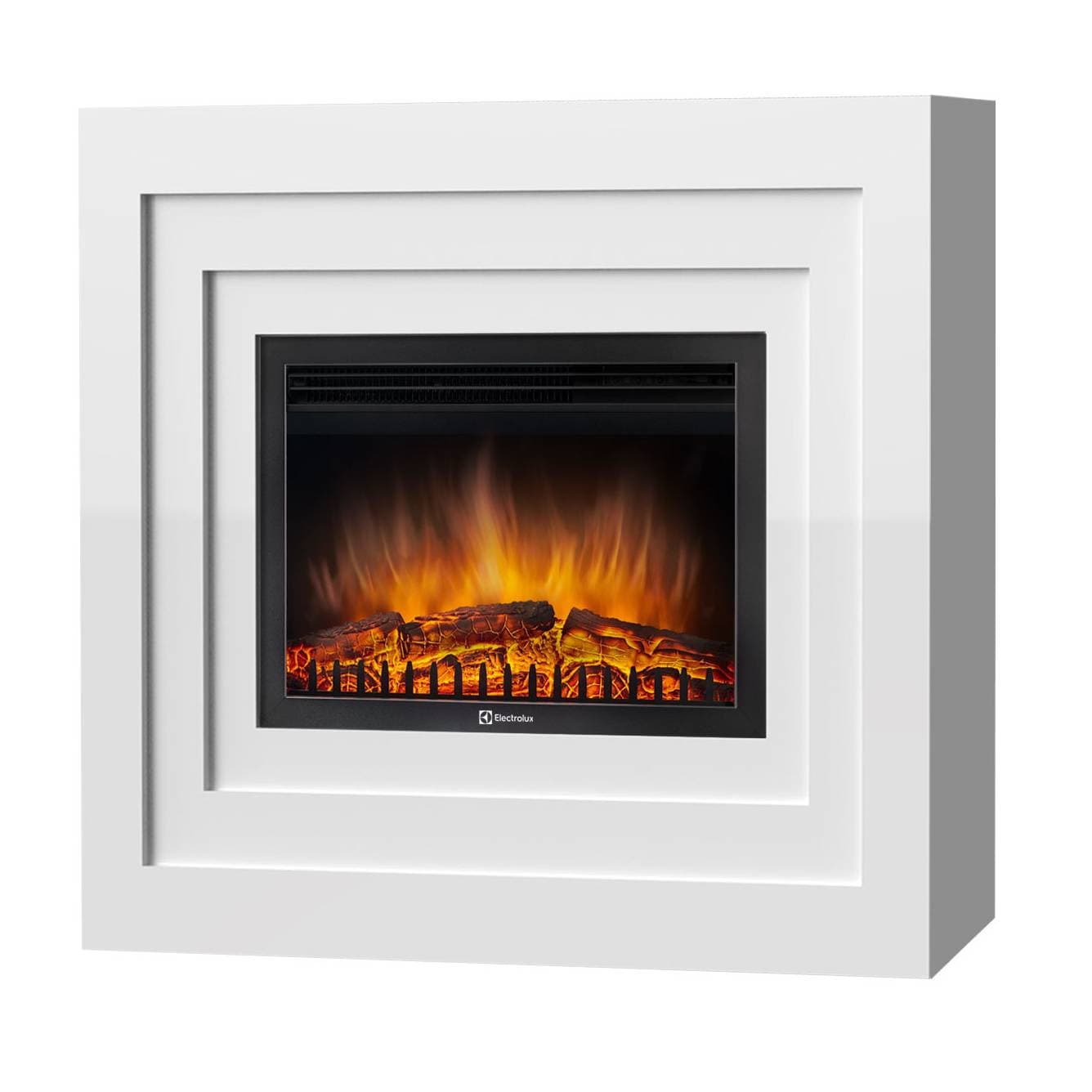 Каминокомплект:Очаг Electrolux EFP/P-2520LS с порталом Cubo 25 белый — фото 2