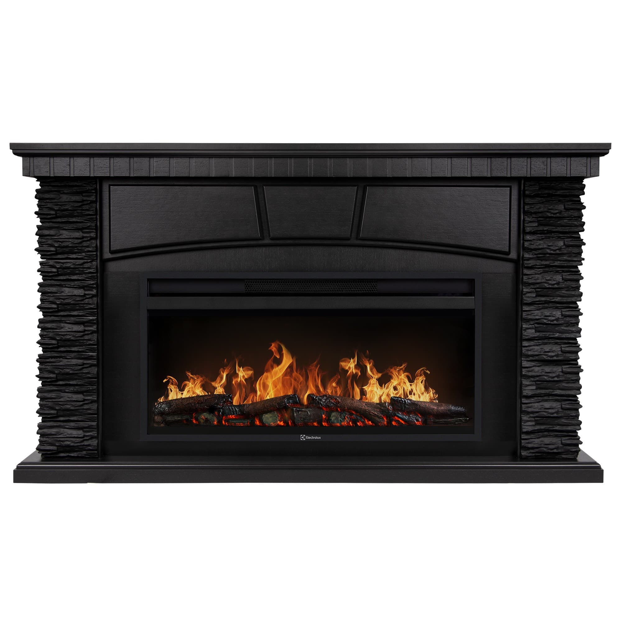 Каминокомплект: Очаг Electrolux EFP/P-4220LS, портал Porto 42/40/36 камень чер. шп. венге — фото 2