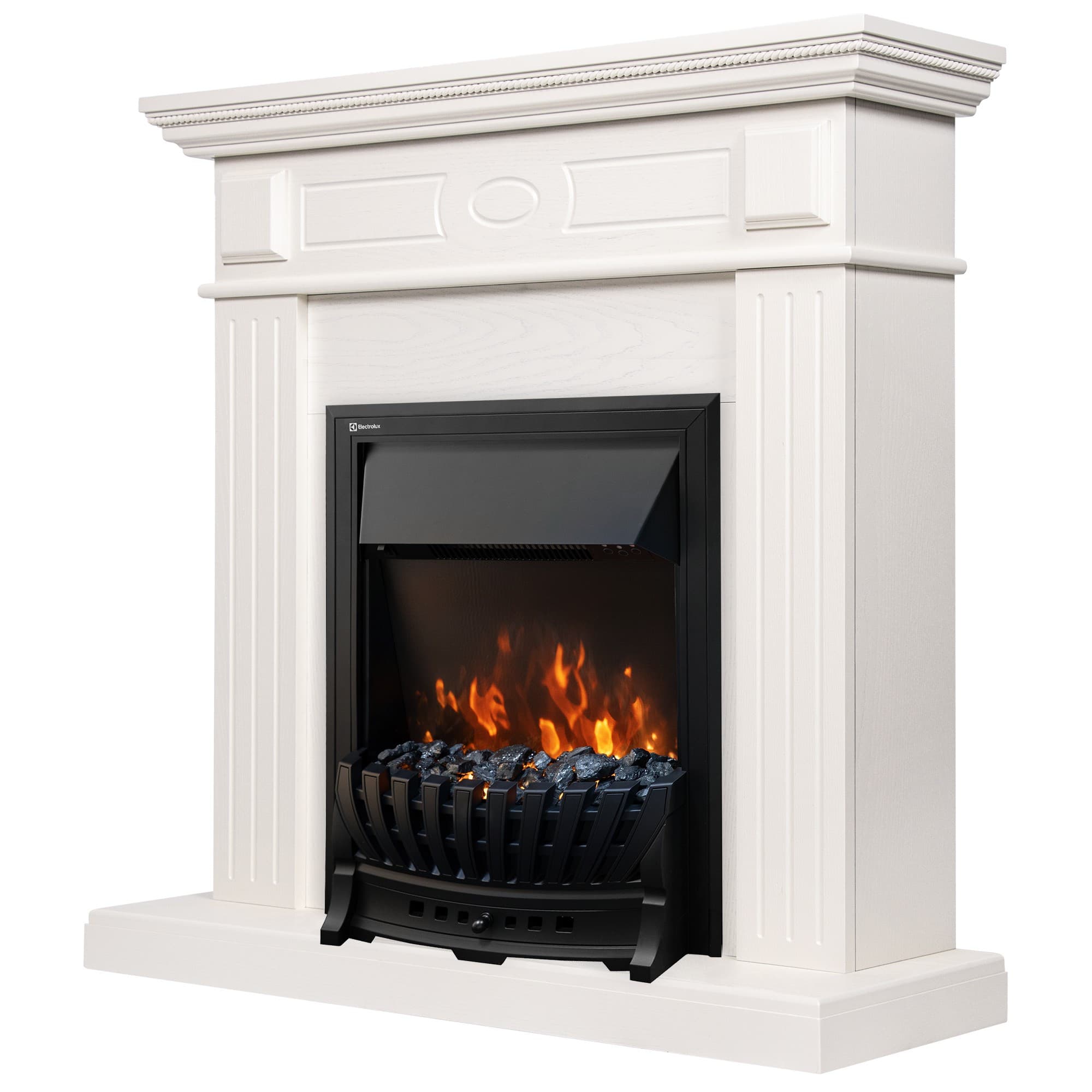 Каминокомплект Firelight: Очаг Classic EFP/P-1020LS, портал Bianco Classic шпон белёный дуб — фото 1