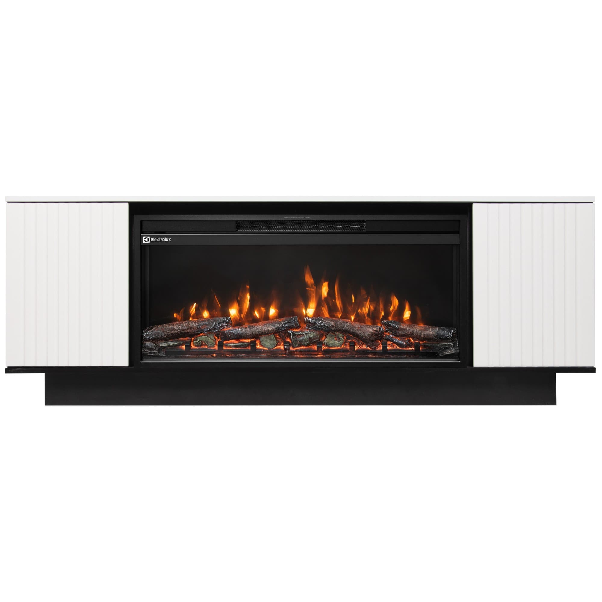 Каминокомплект: Очаг Electrolux EFP/P-3620LS, портал Como 36 белый, черный, р/в — фото 2