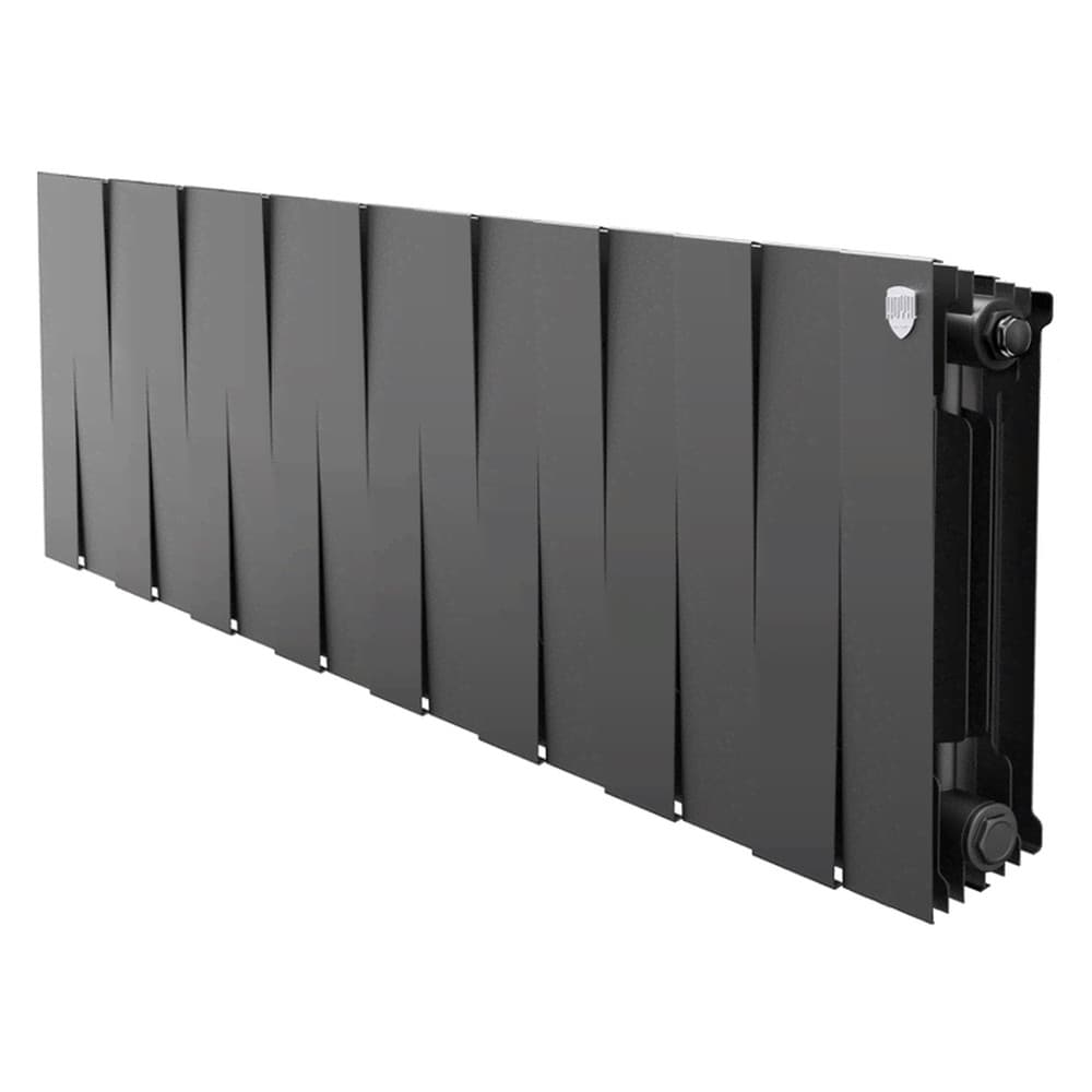 Радиатор биметаллический Royal Thermo PianoForte 300 Чёрный - 16 секц. — фото 1