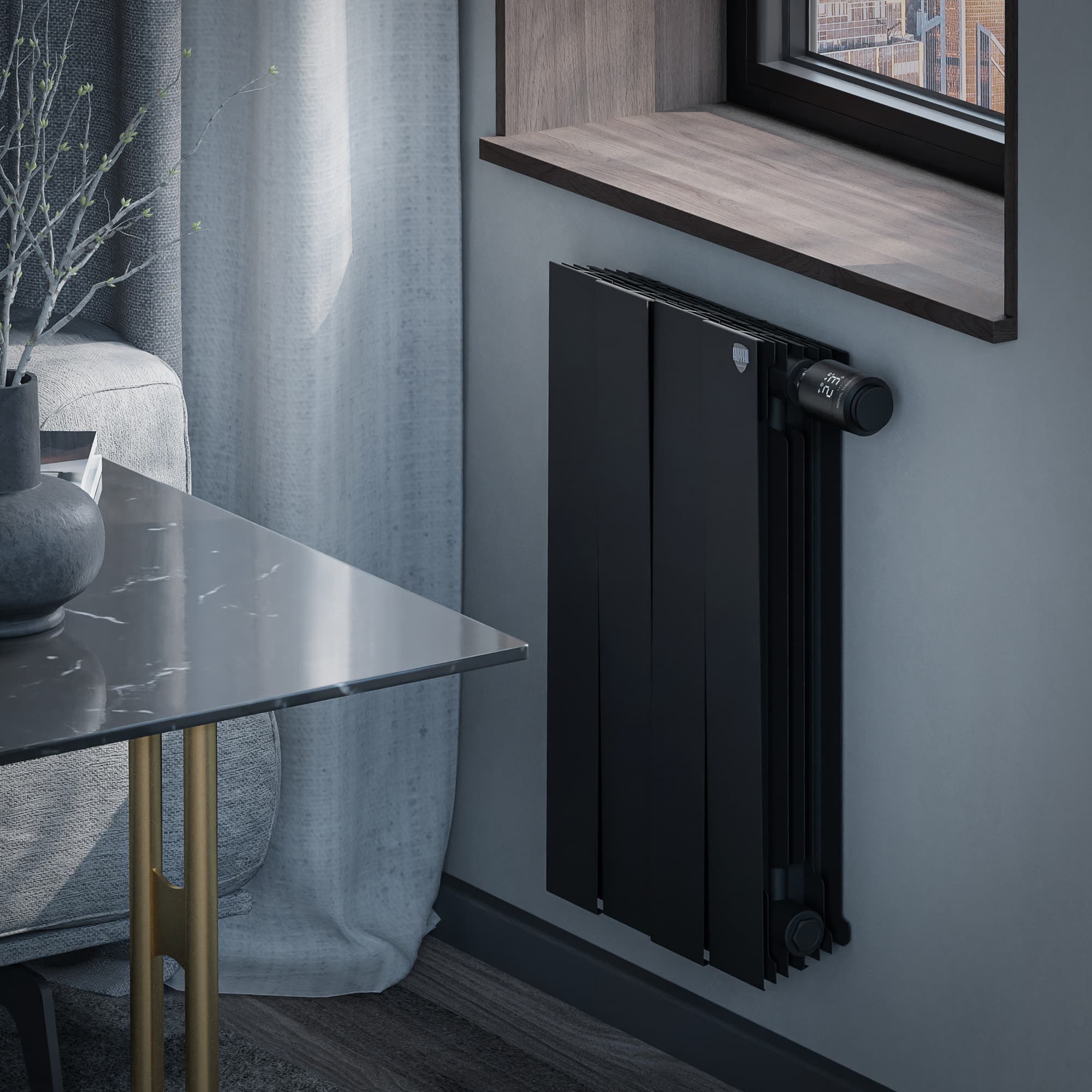 Радиатор Royal Thermo PianoForte 500 Noir Sable VDR80 - 4 секц. — фото 4