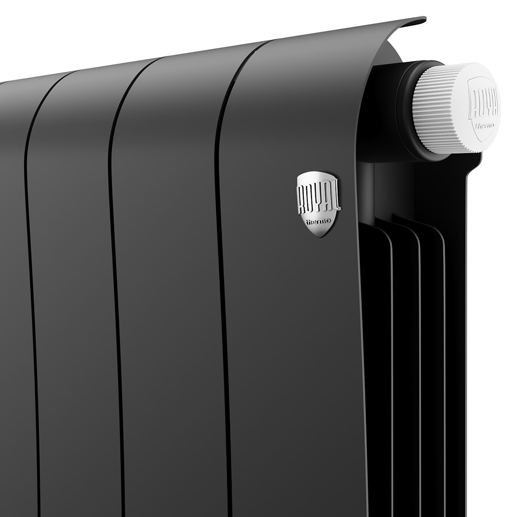 Радиатор биметаллический Royal Thermo Infinity 300 Noir Sable VR80 - 10 секц. — фото 4