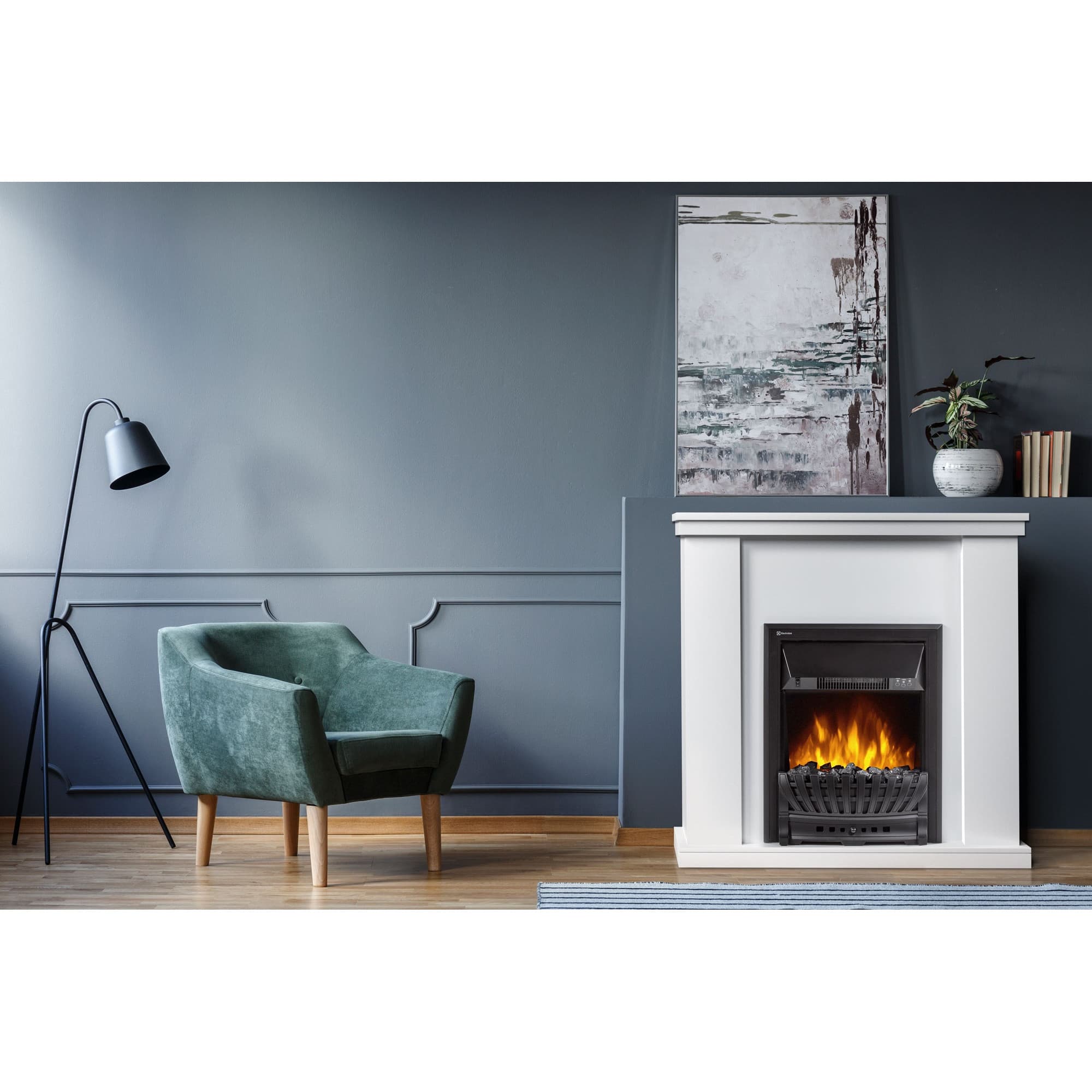Каминокомплект Firelight: Очаг Classic EFP/P-1020LS, портал Uno Classic белый — фото 7