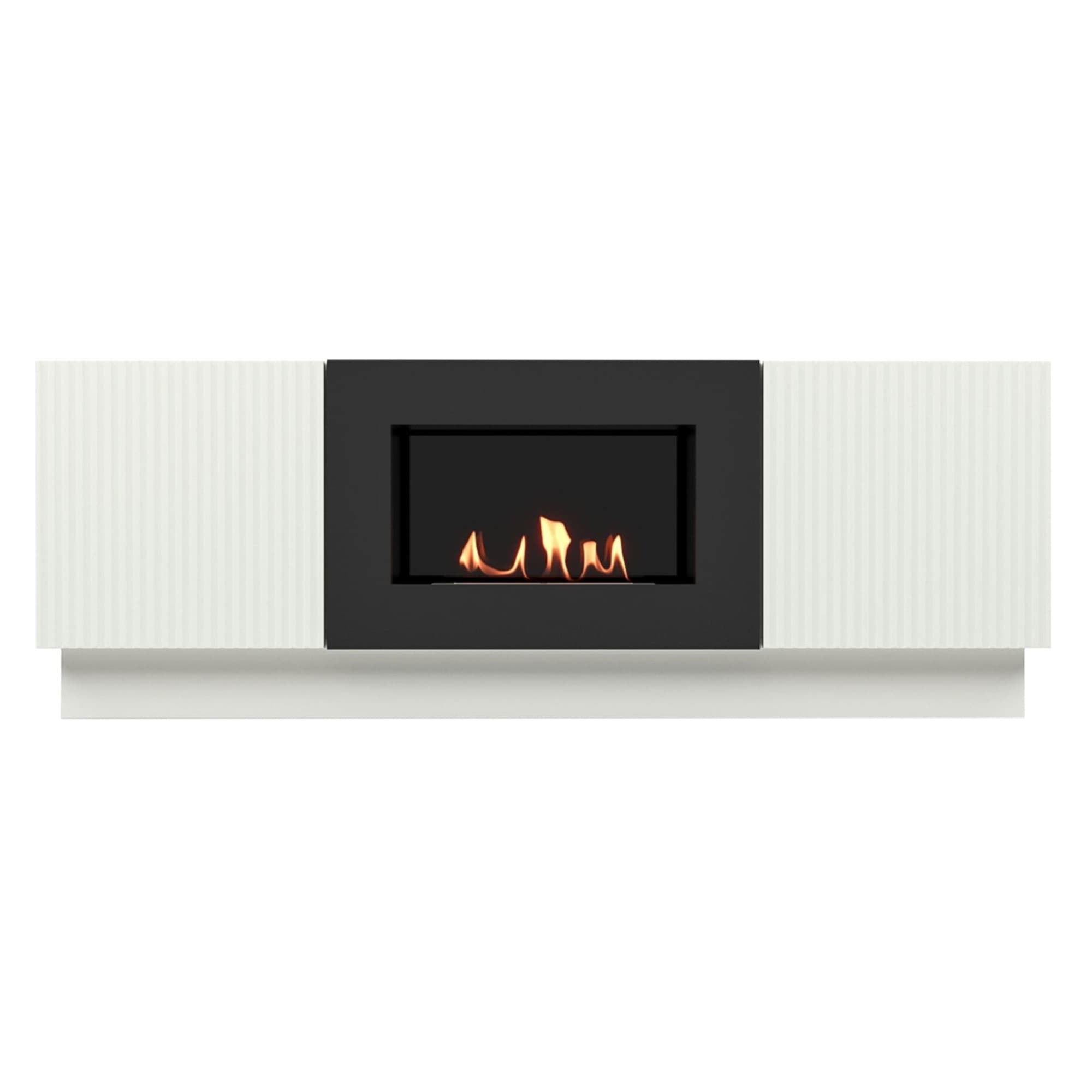 Тумба с биокамином Firelight BFP/P-1400L белая — фото 4