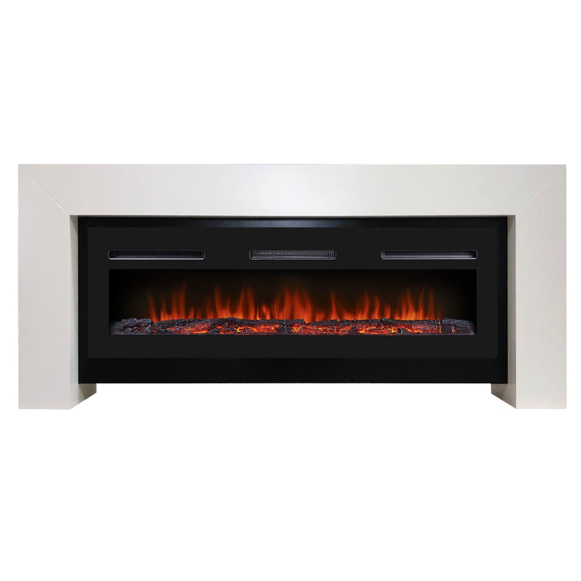 Каминокомплект Firelight: Очаг Infinity EFP/P-1600ULS, портал Suprema Long белый, черный — фото 2