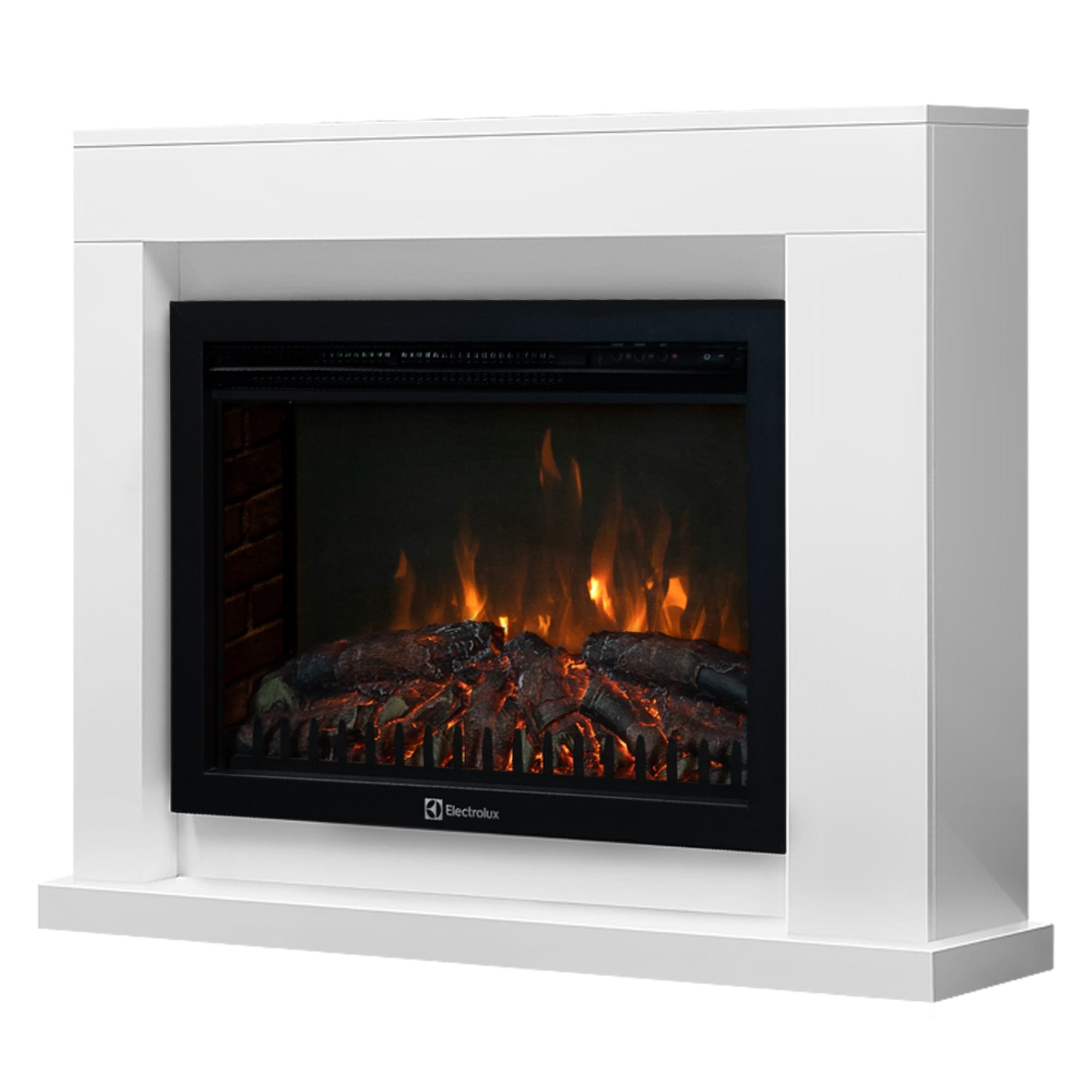 Каминокомплект: Очаг Electrolux EFP/P-2520LS N, портал Simple 25 белый, р/в