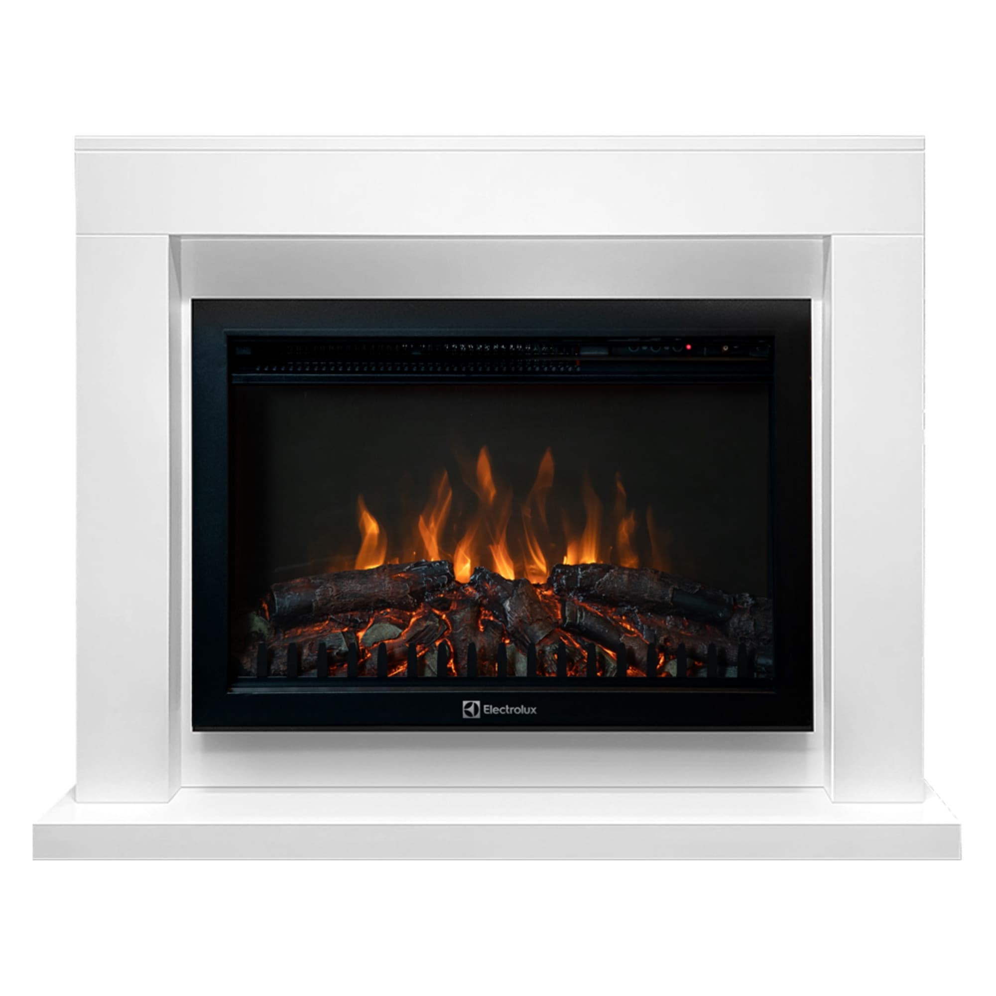 Каминокомплект: Очаг Electrolux EFP/P-2520LS N, портал Simple 25 белый, р/в — фото 2