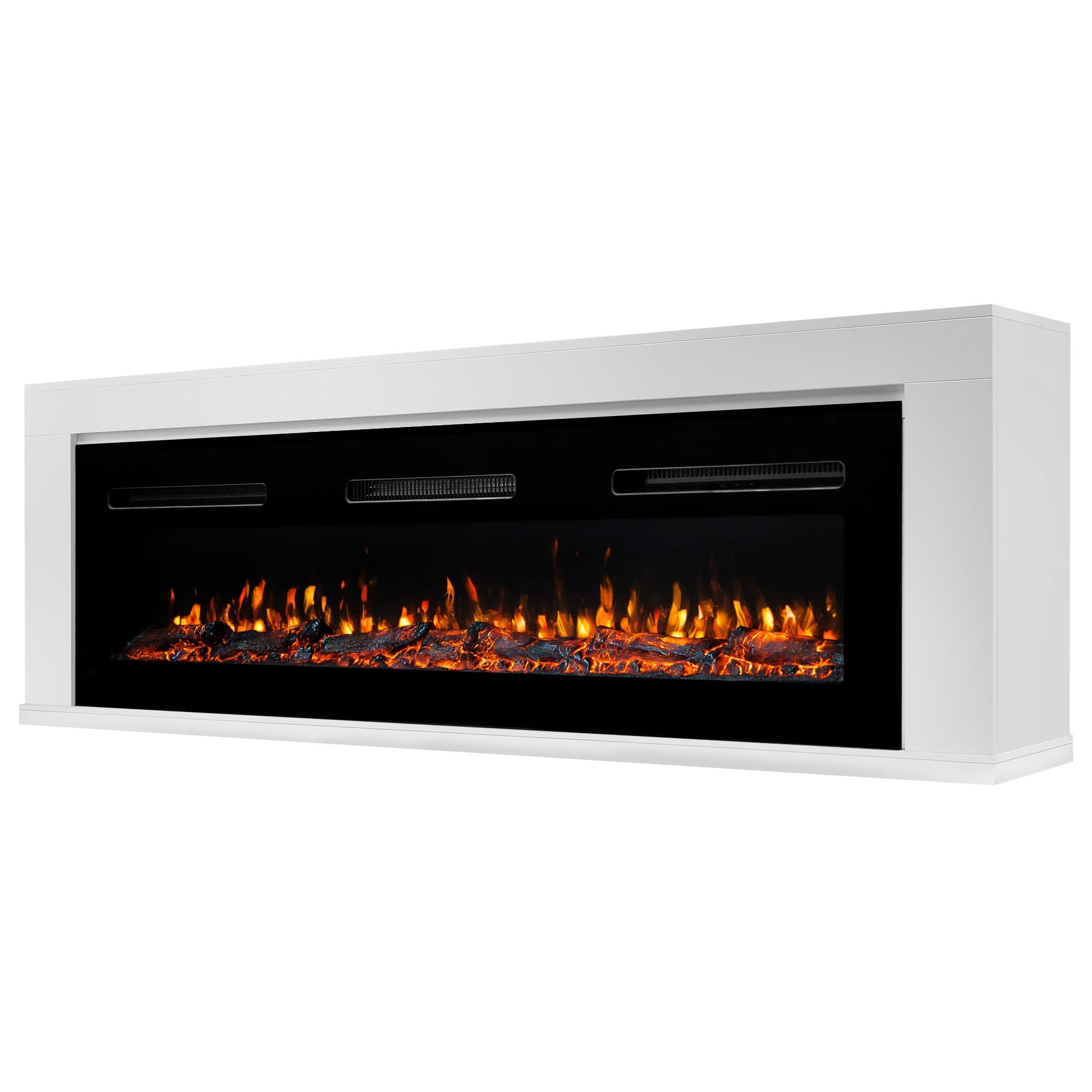 Каминокомплект: Очаг Electrolux Infinity EFP/P-1600ULS N, портал Simple Long белый, р/в — фото 1
