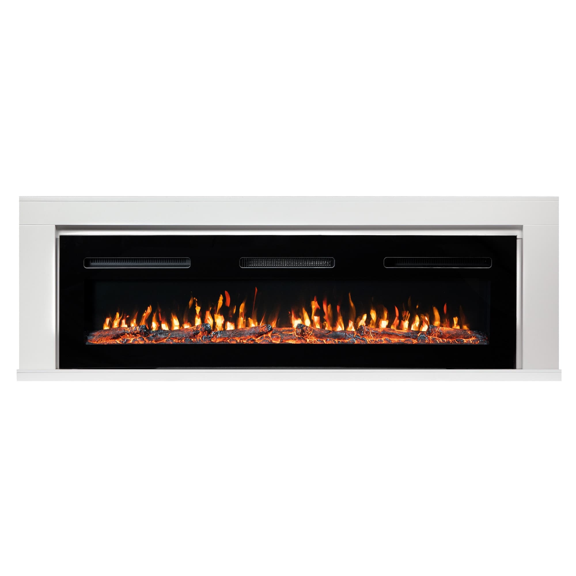 Каминокомплект: Очаг Electrolux Infinity EFP/P-1600ULS N, портал Simple Long белый, р/в — фото 2