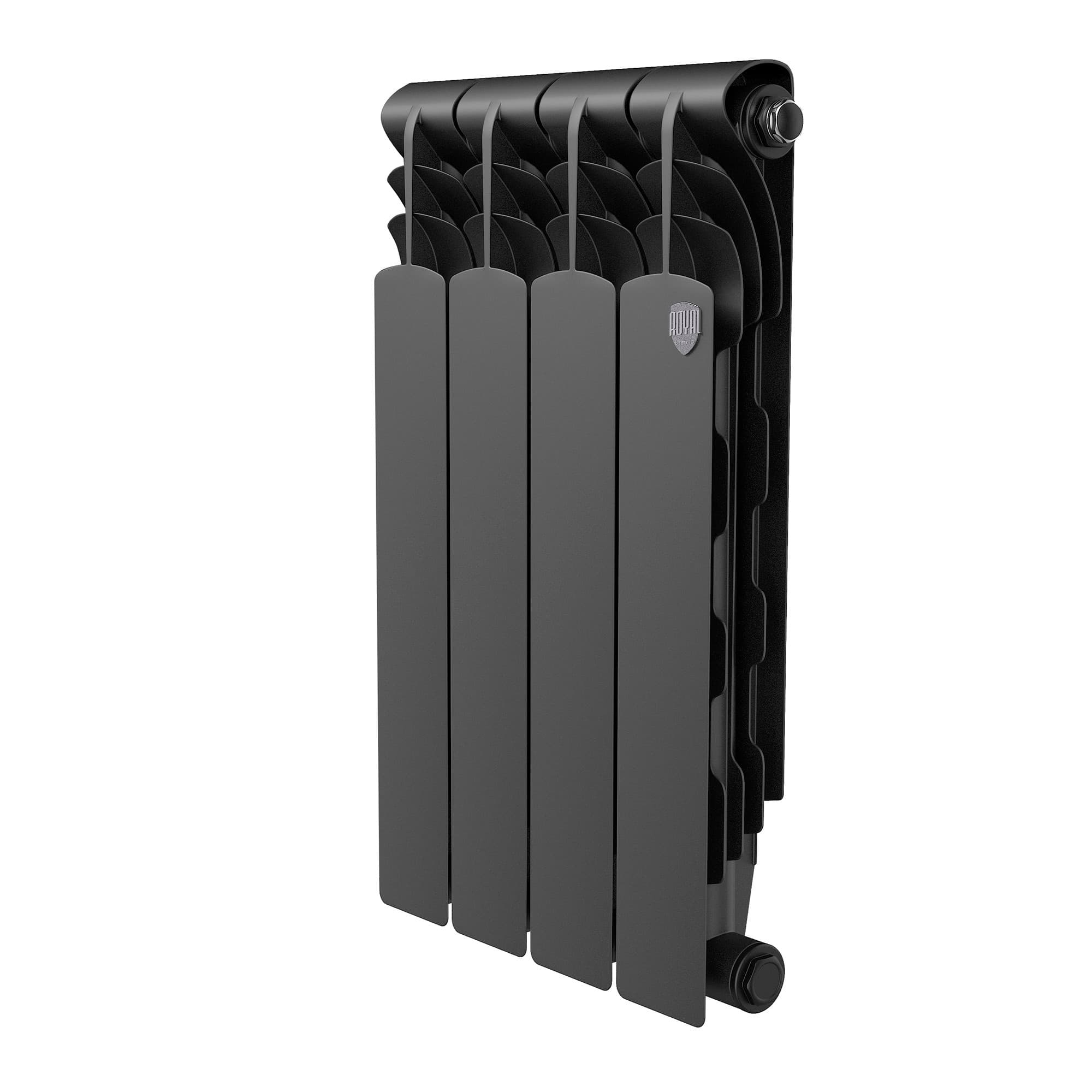 Радиатор Royal Thermo Revolution Bimetall 500 2.0/Noir Sable – 4 секц. — фото 1