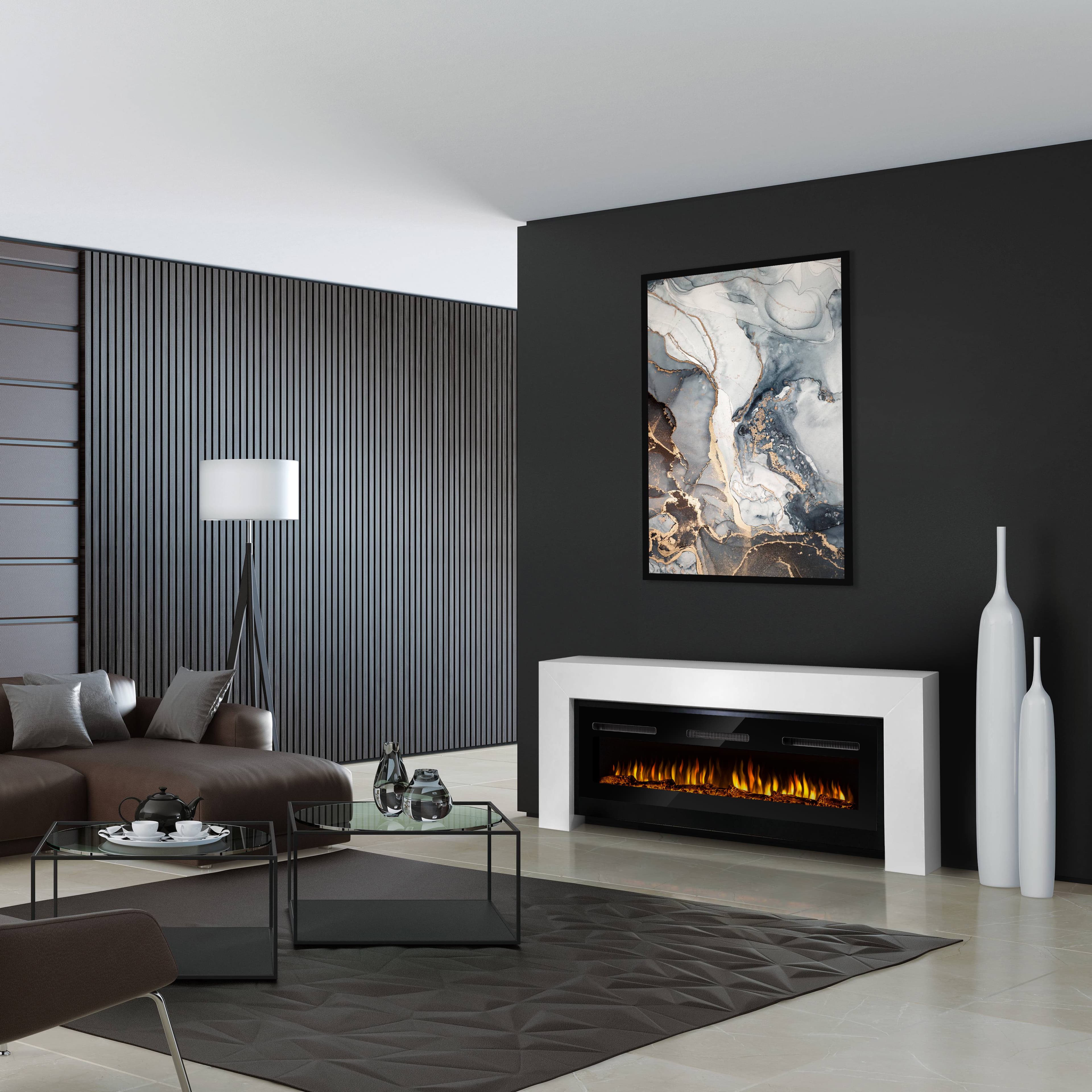 Каминокомплект: Очаг Electrolux Infinity EFP/P-1600ULS N, портал Suprema Long бел. — фото 5